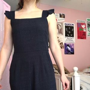 Navy Pinstripe Jumpsuit